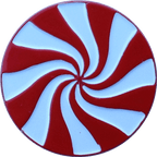 Peppermint Candy Ball Marker & Hat Clip by ReadyGOLF