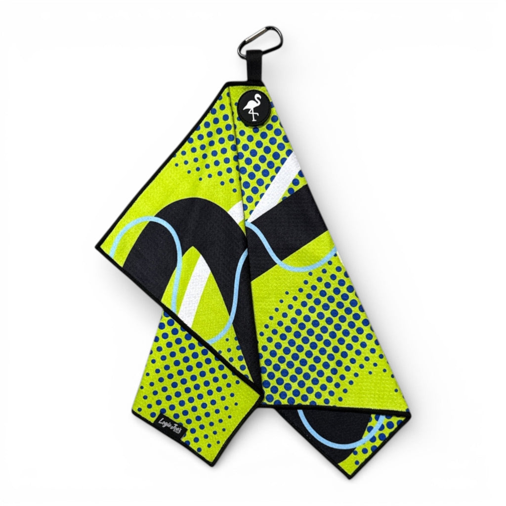 Logie Joe's Golf Neon Current Magnetic Golf Towel