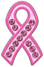 Pink Ribbon Crystal Ball Marker & Hat Clip by ReadyGOLF