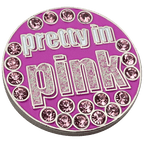 Pretty In Pink Crystal Ball Marker & Hat Clip by ReadyGOLF