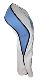 Classic Argyle Sky Blue Embroidered Driver Headcover by ReadyGOLF