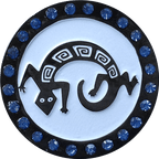 Southwest Lizard Crystal Ball Marker & Hat Clip by ReadyGOLF