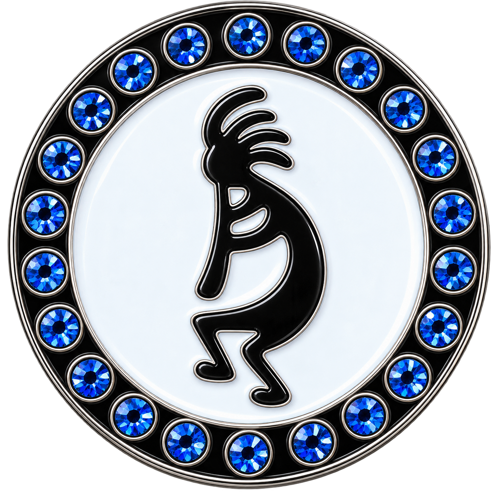 Southwest Kokopelli Crystal Ball Marker & Hat Clip by ReadyGOLF