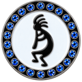 Southwest Kokopelli Crystal Ball Marker & Hat Clip by ReadyGOLF
