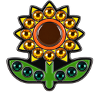 Sunflower Ball Marker & Hat Clip with Crystals by ReadyGOLF