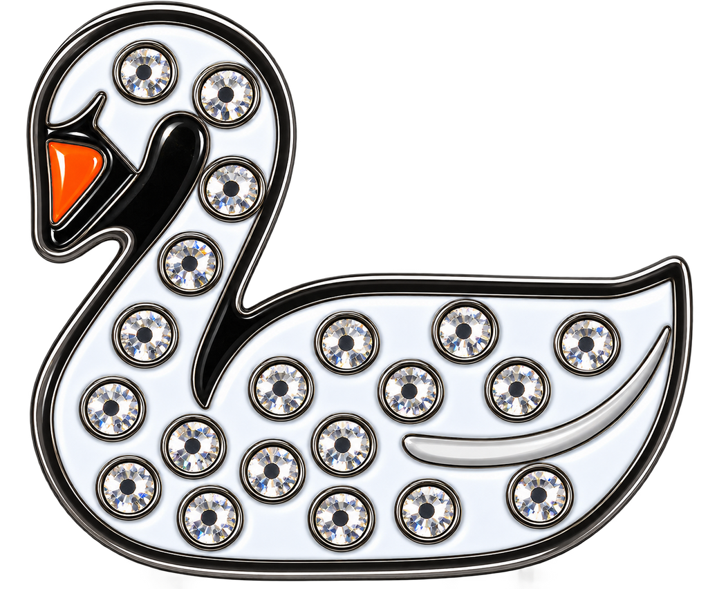 Swan Crystal Ball Marker & Hat Clip by ReadyGOLF