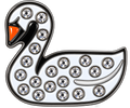 Swan Crystal Ball Marker & Hat Clip by ReadyGOLF