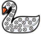 Swan Crystal Ball Marker & Hat Clip by ReadyGOLF