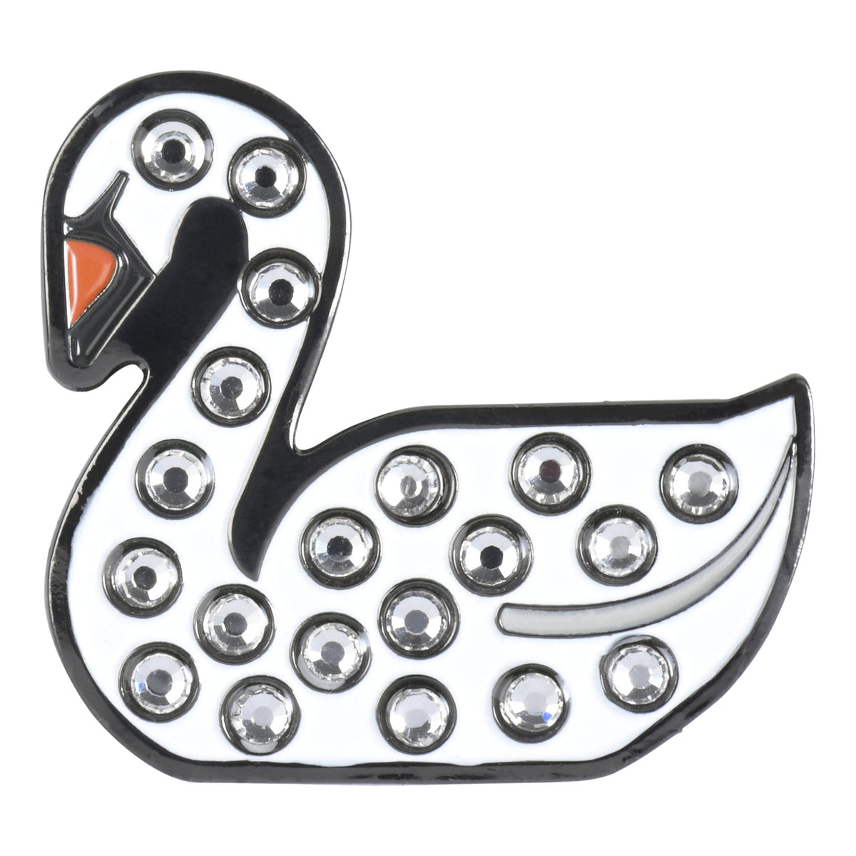 Swan Crystal Ball Marker & Hat Clip by ReadyGOLF