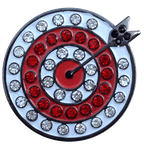Archery Target Crystal Ball Marker & Hat Clip by ReadyGOLF