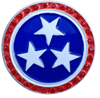 Tennessee Flag Crystal Ball Marker & Hat Clip by ReadyGOLF