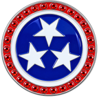 Tennessee Flag Crystal Ball Marker & Hat Clip by ReadyGOLF
