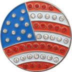 USA Flag Crystal Ball Marker & Hat Clip by ReadyGOLF