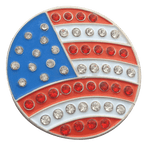 USA Flag Crystal Ball Marker & Hat Clip by ReadyGOLF