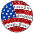 USA Flag Crystal Ball Marker & Hat Clip by ReadyGOLF