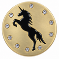 Unicorn Silhouette Ball Marker & Hat Clip with Crystals by readyGOLF