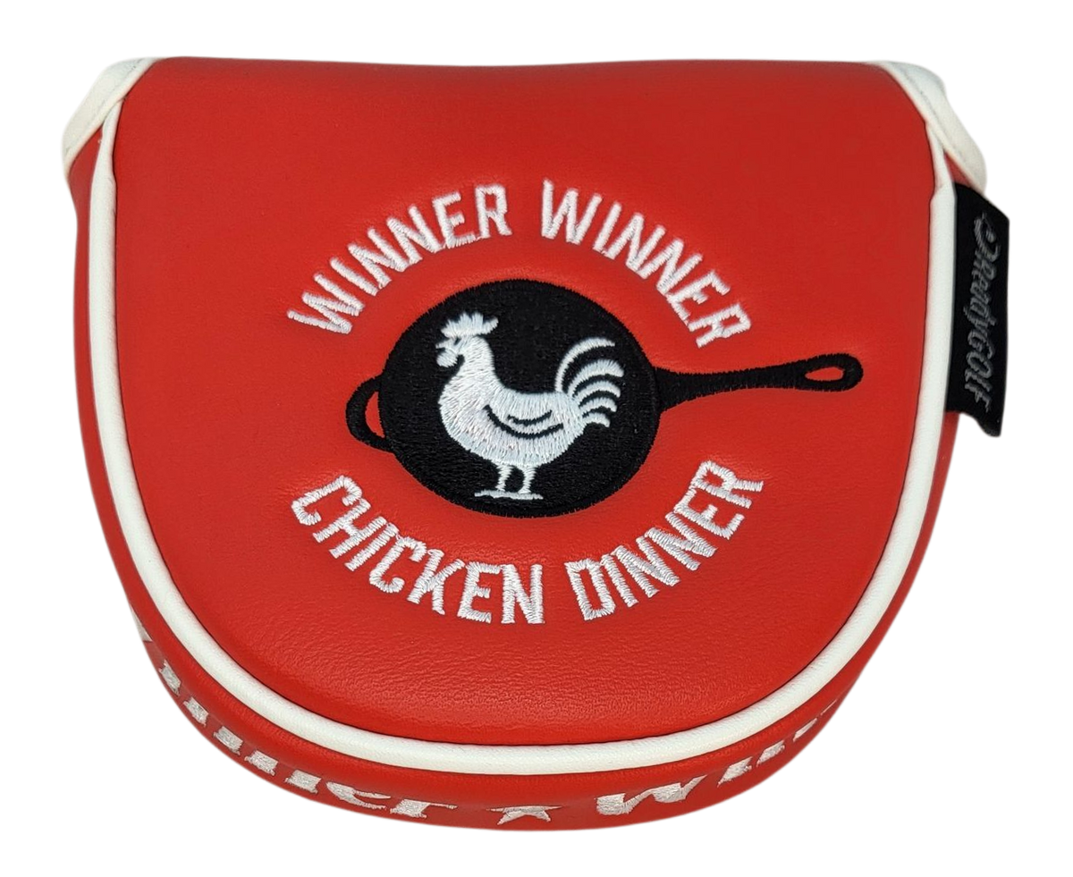 Winner Winner Chicken Dinner Embroidered Putter Cover by ReadyGOLF  -  Mallet