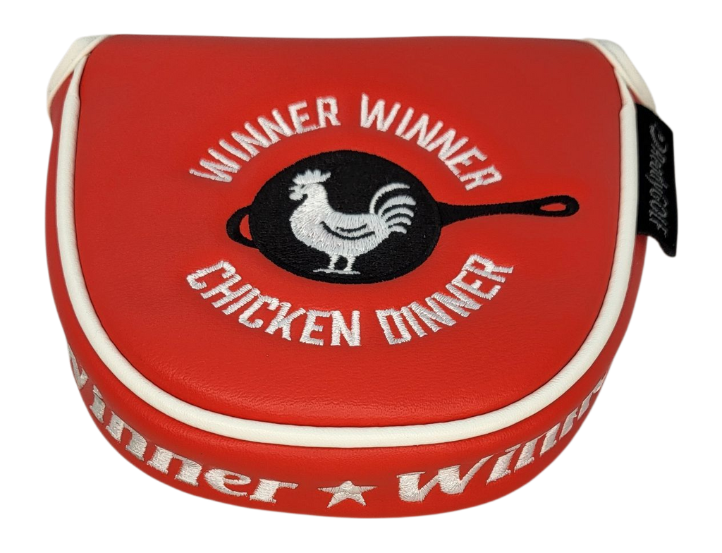 Winner Winner Chicken Dinner Embroidered Putter Cover by ReadyGOLF  -  Mallet