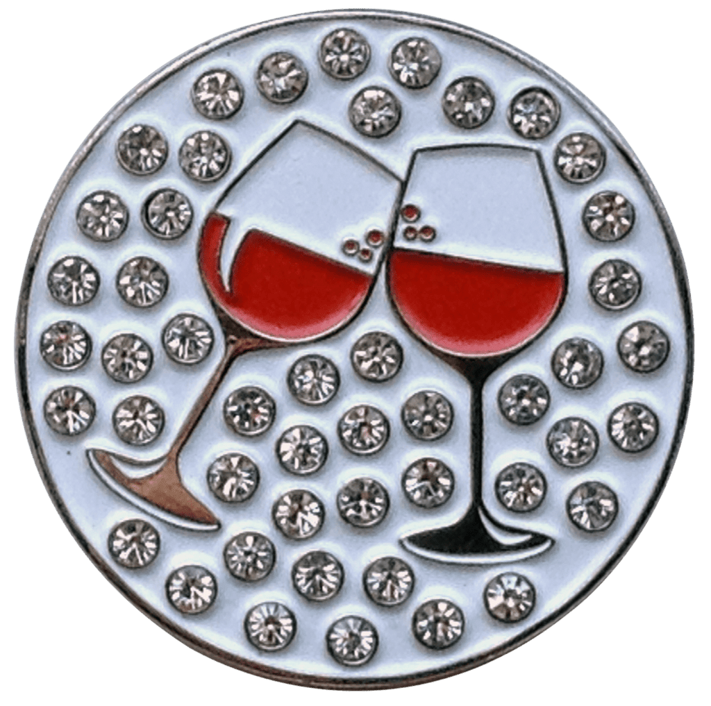 Cheers! Wine Crystal Ball Marker & Hat Clip by ReadyGOLF