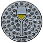 White Wine Crystal Ball Marker & Hat Clip by ReadyGOLF