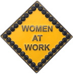 Caution Women At Work Crystal Ball Marker & Hat Clip by ReadyGOLF