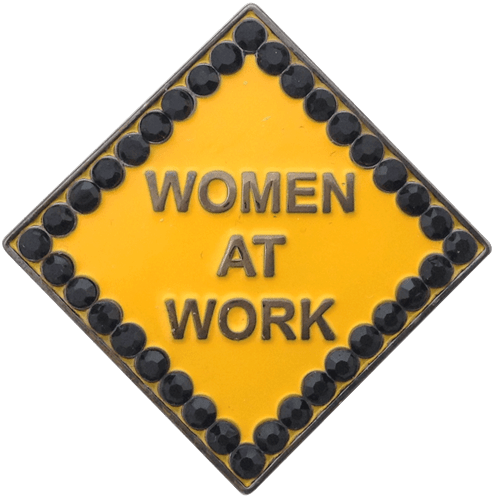 Caution Women At Work Crystal Ball Marker & Hat Clip by ReadyGOLF