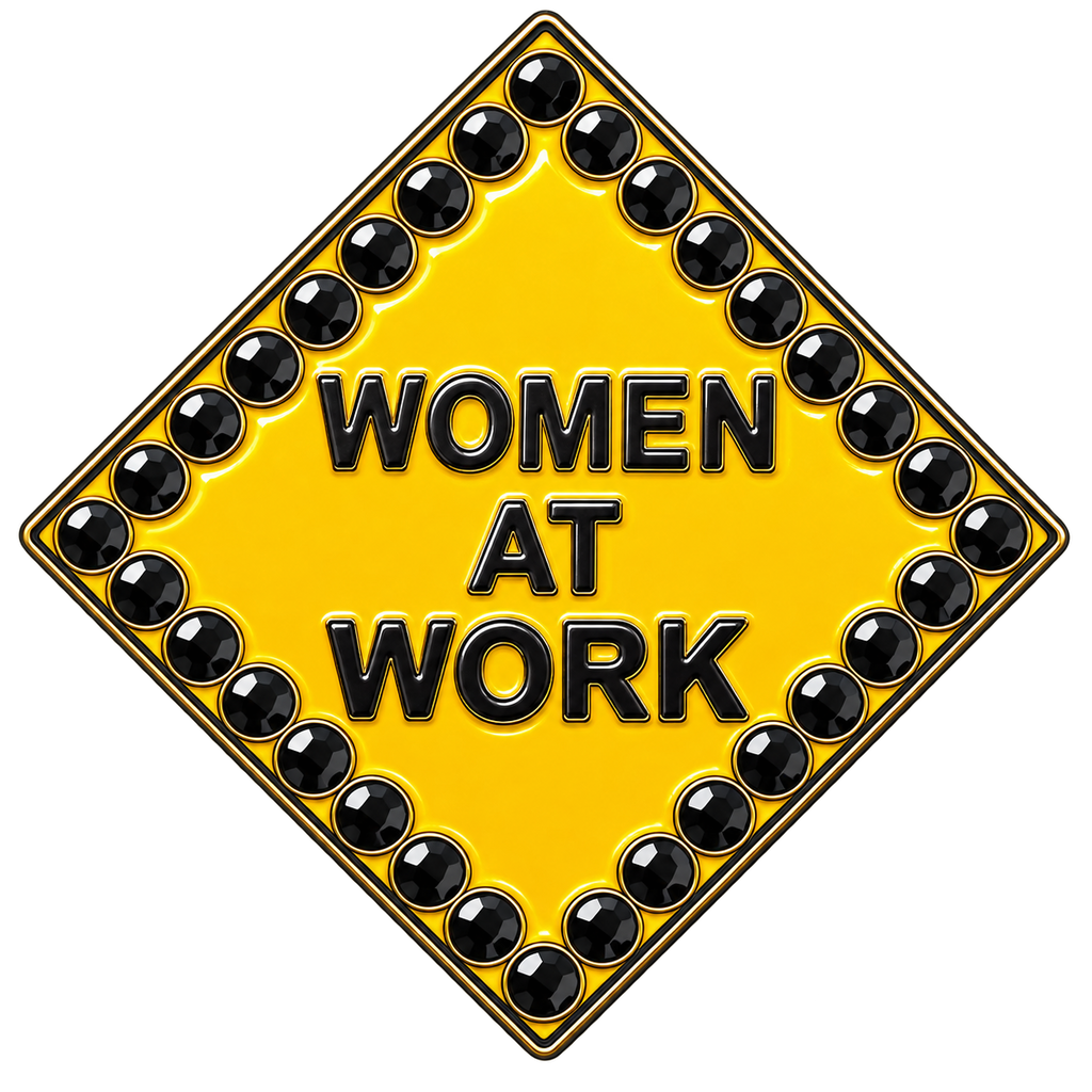 Caution Women At Work Crystal Ball Marker & Hat Clip by ReadyGOLF