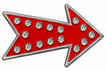 Vintage Arrow Sign Crystal Ball Marker & Hat Clip by ReadyGOLF