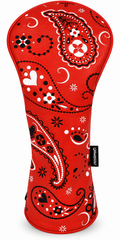Red Bandana Embroidered Driver Headcover by ReadyGOLF