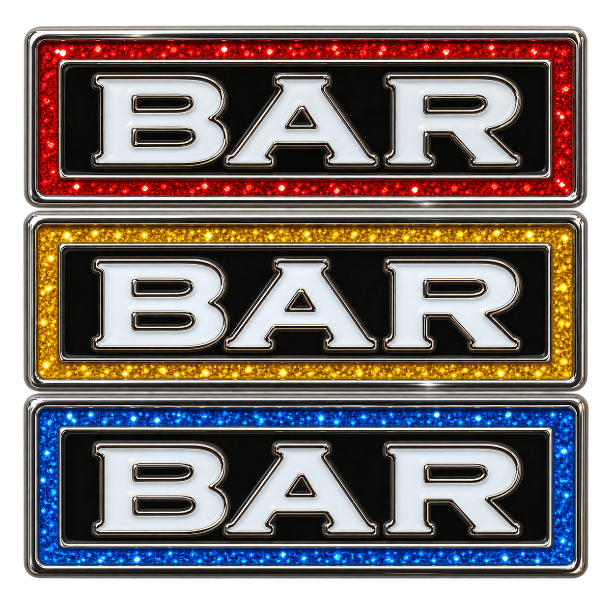Slot Machine BAR BAR BAR Glitter Ball Marker & Hat Clip by ReadyGOLF
