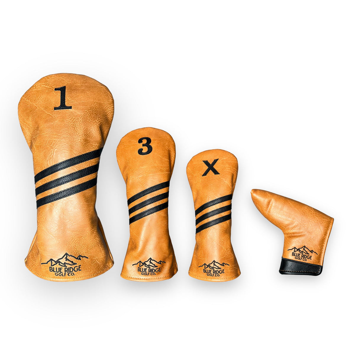 Blue Ridge Golf Co. Classic Edition – Walnut Brown / Midnight Black Golf Headcovers