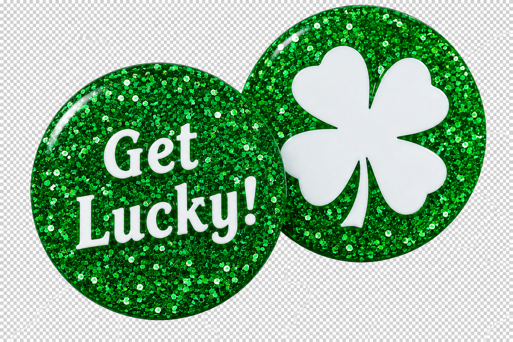 Get Lucky Four Leaf Clover Shamrock Ball Marker by ReadyGOLF