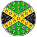 Jamaica Flag Crystal Ball Marker & Hat Clip by ReadyGOLF