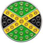 Jamaica Flag Crystal Ball Marker & Hat Clip by ReadyGOLF