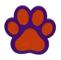 Paw Print (Orange/Purple) Glitter Ball Marker & Hat Clip by ReadyGOLF