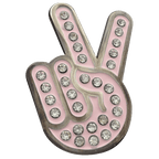 Peace Sign Hand Gesture Crystal Ball Marker & Hat Clip by ReadyGOLF