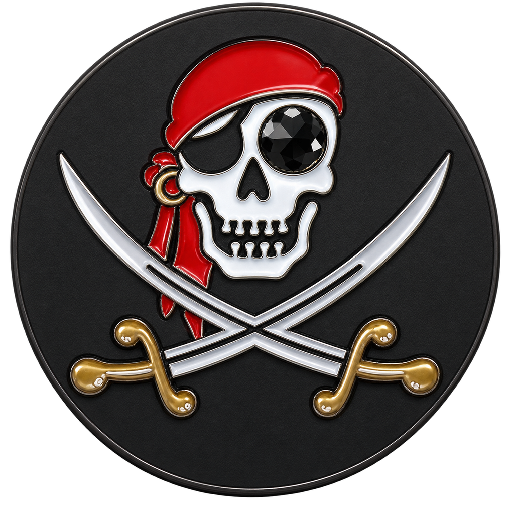 Jolly Roger Pirate Ball Marker & Hat Clip by ReadyGOLF