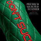 DON'T SUCK™ Reserve — Poinsettia Driver Headcover (Emerald Green, 460cc)