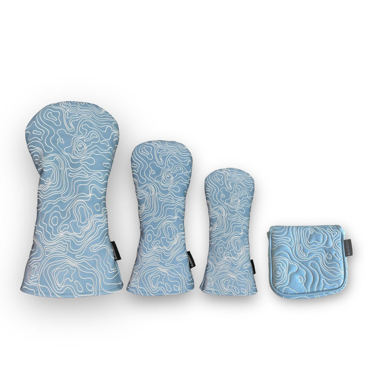 Blue Ridge Golf Co. Topographic Edition – Carolina Blue / Pure White Golf Headcovers