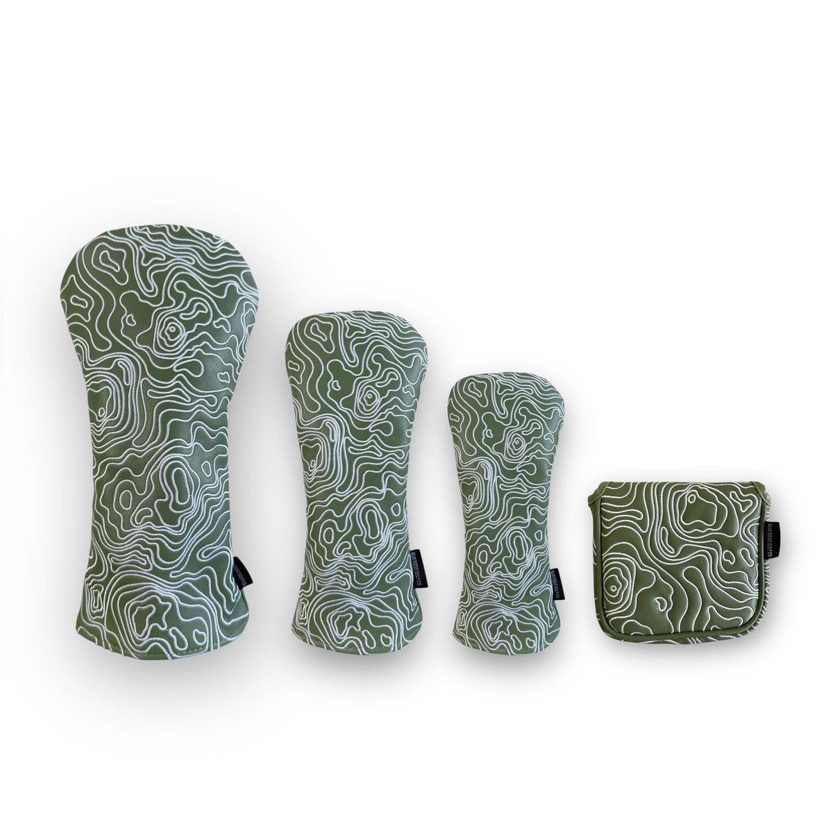 Blue Ridge Golf Co. Topographic Edition – Fairway Green / Pure White Golf Headcovers