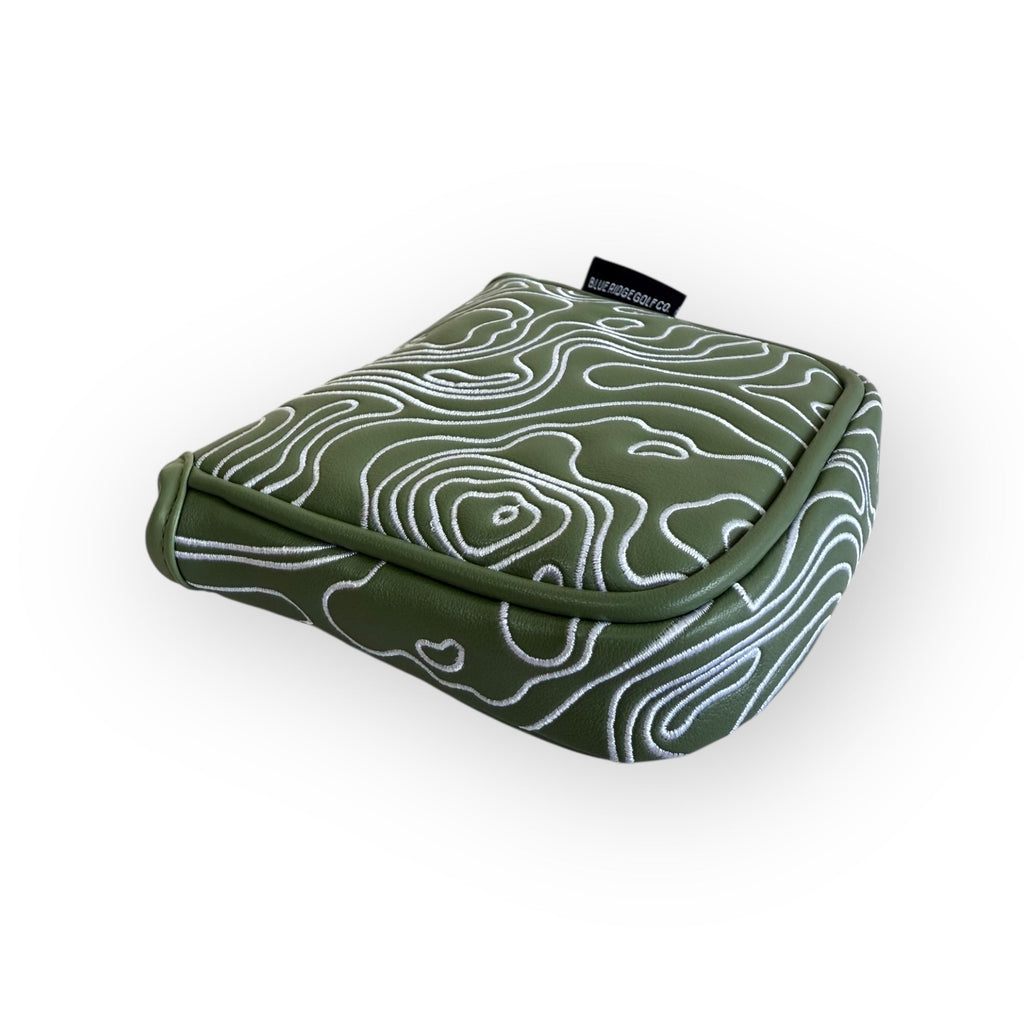 Blue Ridge Golf Co. Topographic Edition – Fairway Green / Pure White Golf Headcovers