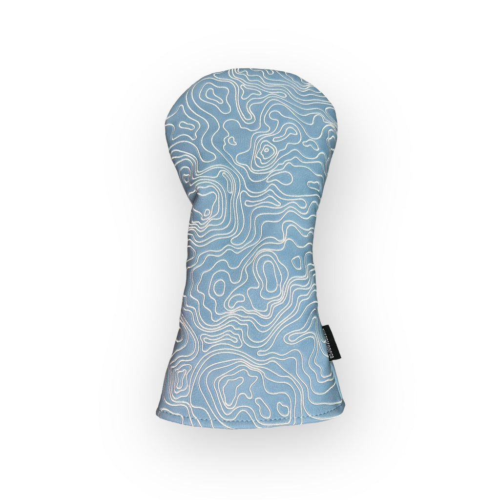 Blue Ridge Golf Co. Topographic Edition – Carolina Blue / Pure White Golf Headcovers