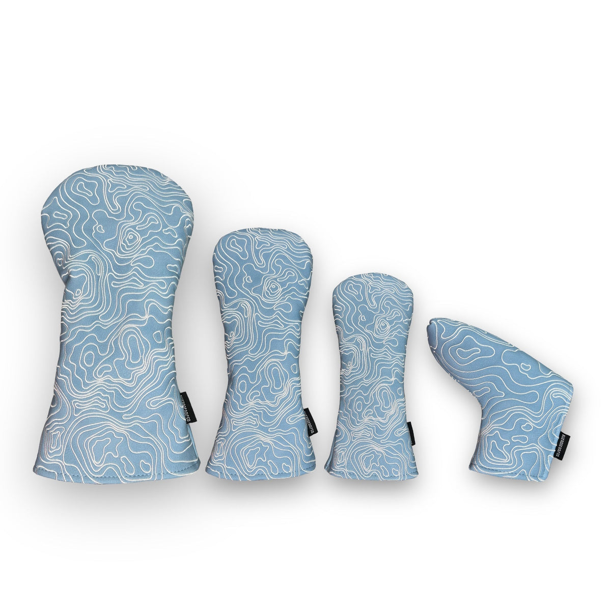 Blue Ridge Golf Co. Topographic Edition – Carolina Blue / Pure White Golf Headcovers