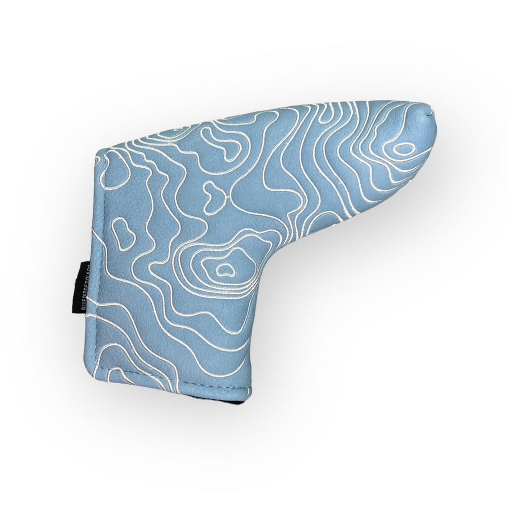 Blue Ridge Golf Co. Topographic Edition – Carolina Blue / Pure White Golf Headcovers