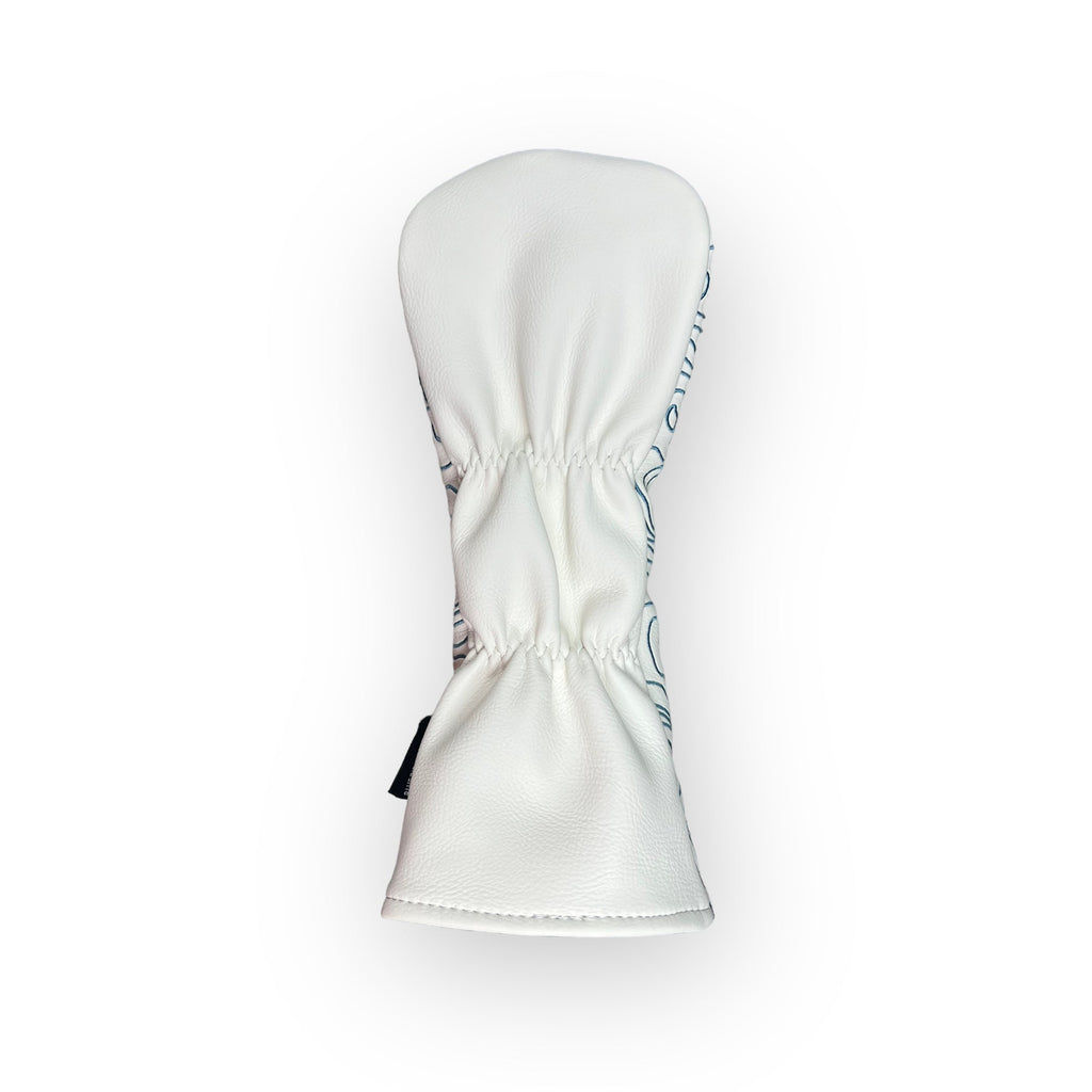 Blue Ridge Golf Co. Topographic Edition – Pure White / Carolina Blue Golf Headcovers