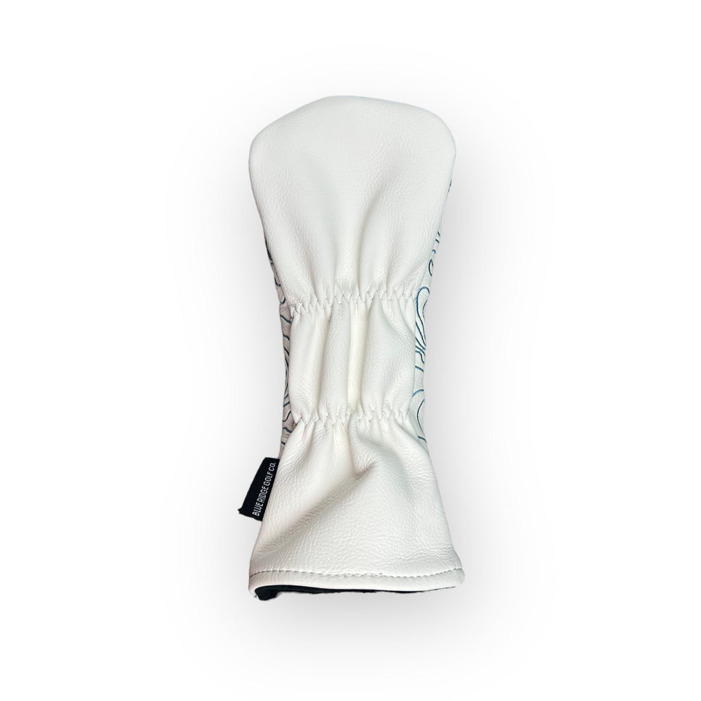 Blue Ridge Golf Co. Topographic Edition – Pure White / Carolina Blue Golf Headcovers