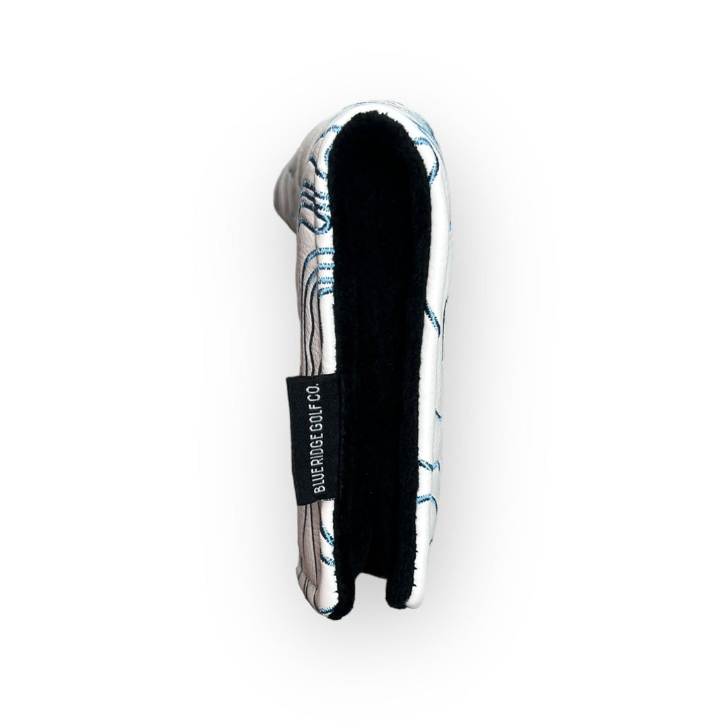 Blue Ridge Golf Co. Topographic Edition – Pure White / Carolina Blue Golf Headcovers