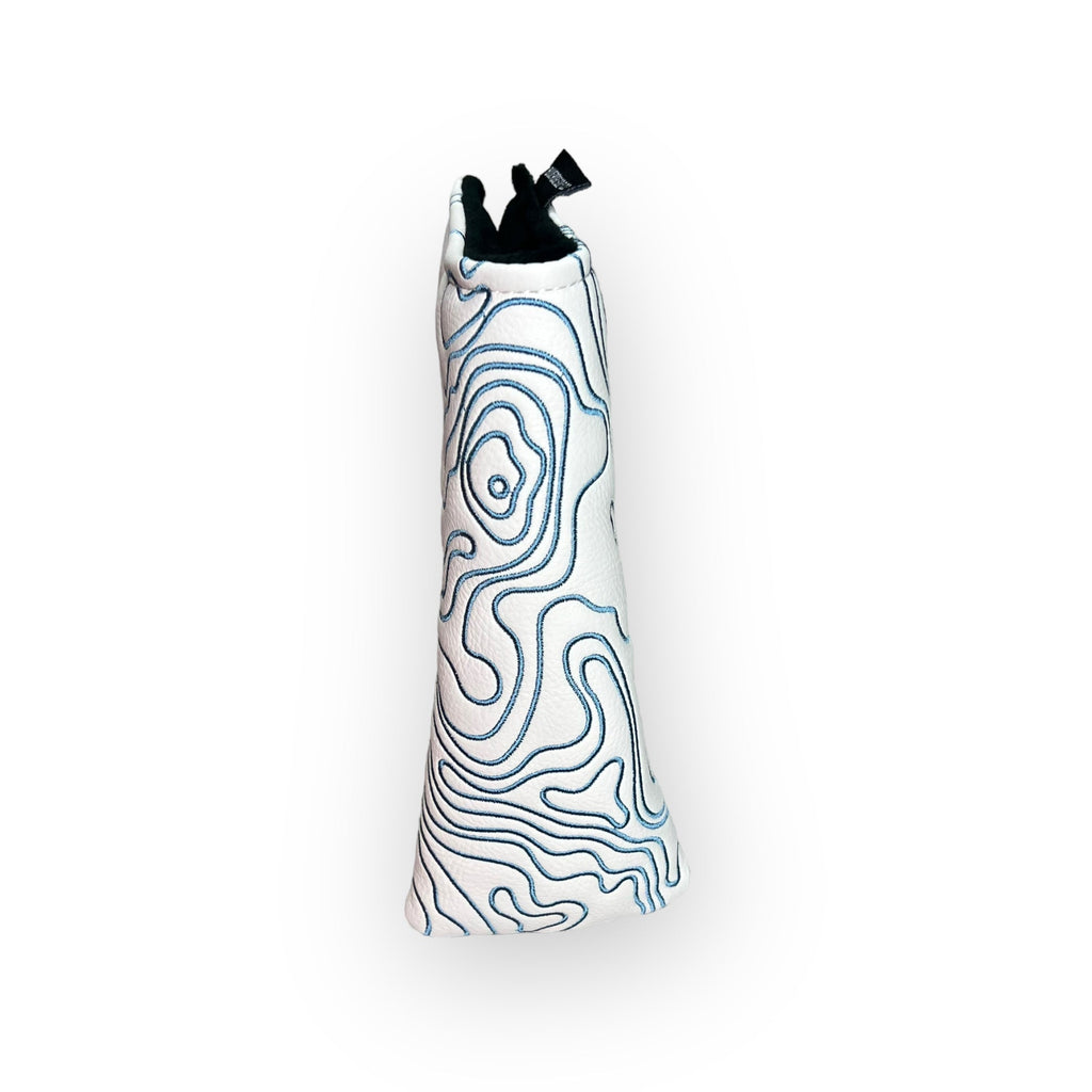 Blue Ridge Golf Co. Topographic Edition – Pure White / Carolina Blue Golf Headcovers