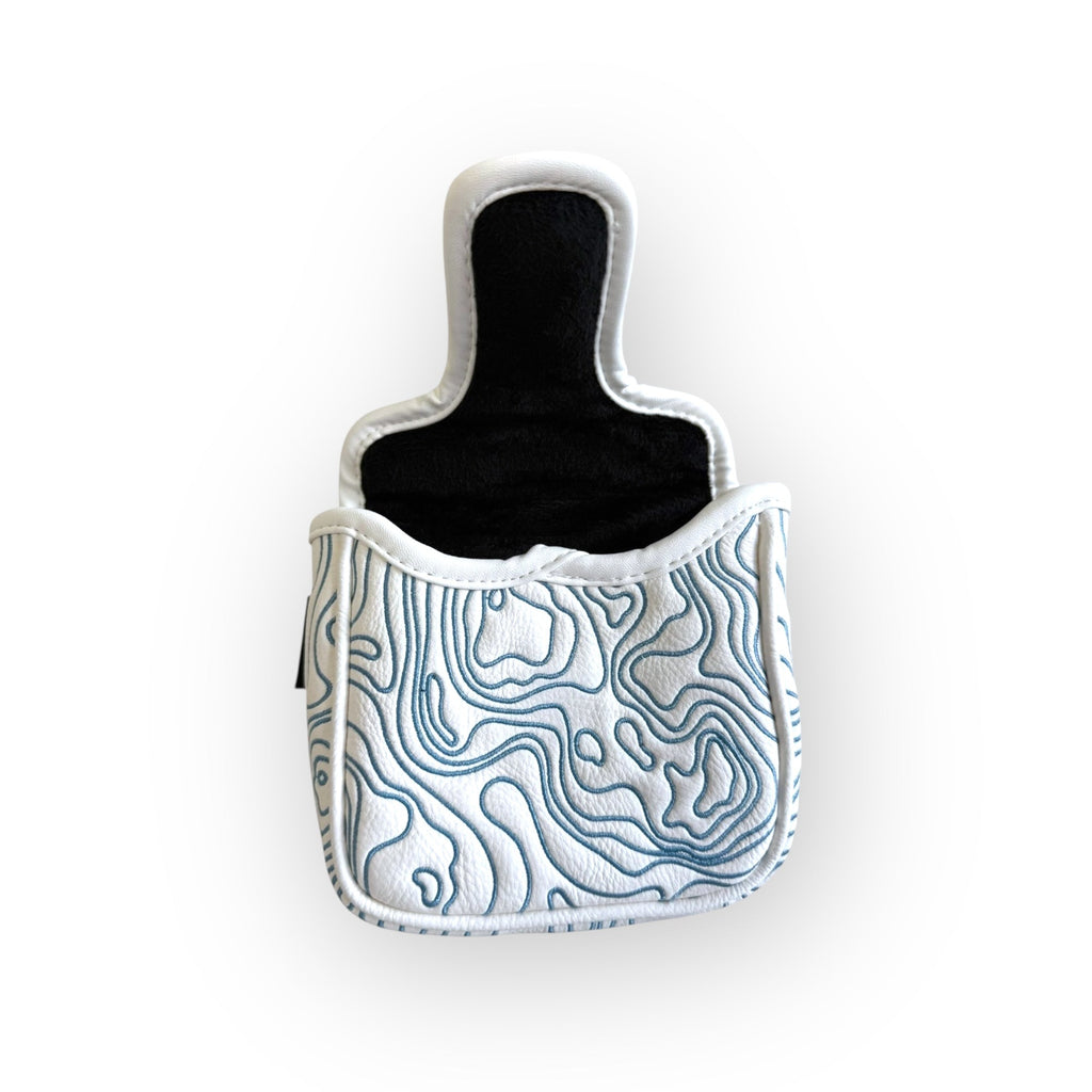 Blue Ridge Golf Co. Topographic Edition – Pure White / Carolina Blue Golf Headcovers