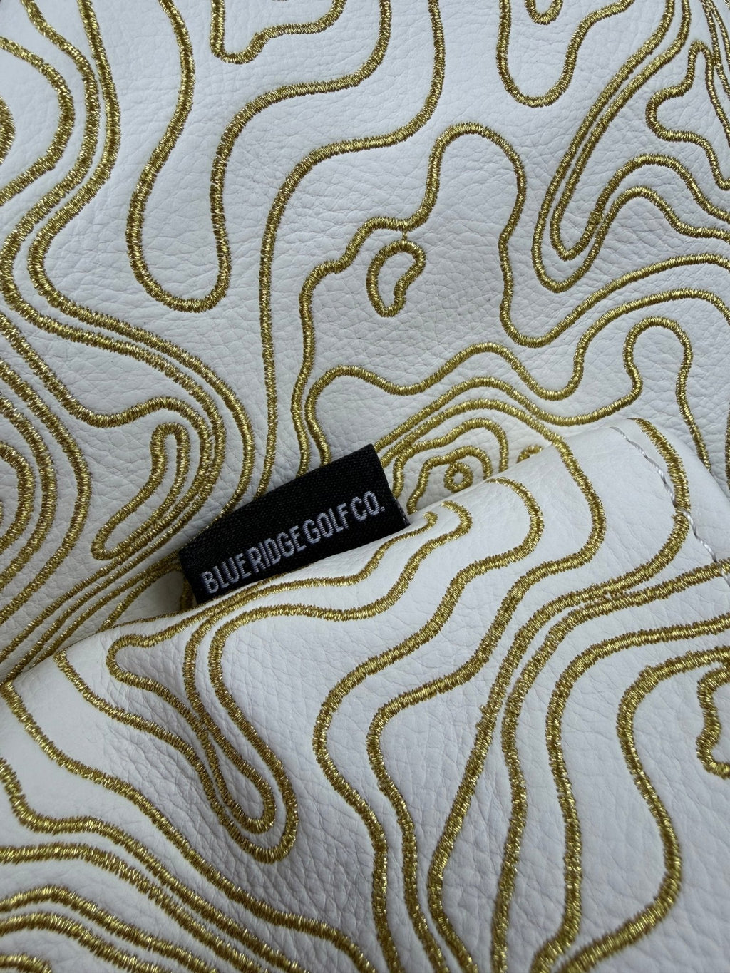 Blue Ridge Golf Co. Topographic Edition – Pure White / Sunrise Gold Golf Headcovers